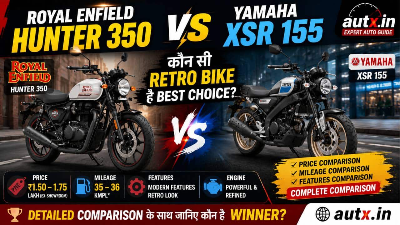 Royal Enfield Hunter 350 vs Yamaha XSR 155